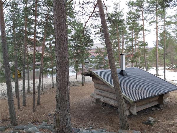 Vindskyddet sett snett bakifrån