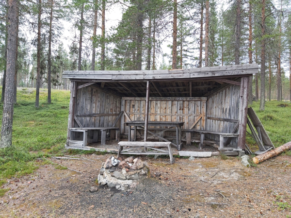 Insidan av vindskyddet