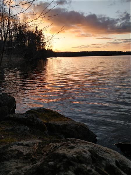 Sjön Lermon solnedgång 9 april 2020