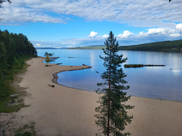 Utsikt från toppen av trappan