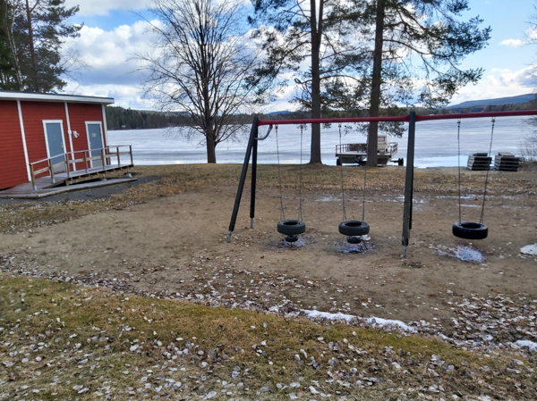 Vy från kiosken mot stranden